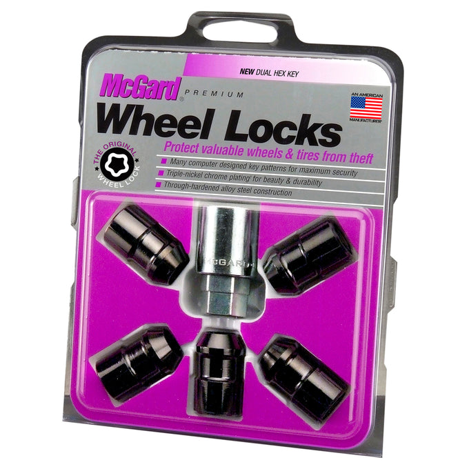 Cone Seat Exposed Style Wheel Locks <br> 1/2-20 Thread, 3/4 & 13/16 Dual Hex x 1.46in L