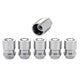 5-Pack Cone Seat Exposed Wheel Lock Nuts <br> M12 x 1.25 Thread, 19 & 21mm Dual Hex x 1.28in L