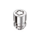 5-Pack Cone Seat Exposed Wheel Lock Nuts <br> M12 x 1.25 Thread, 19 & 21mm Dual Hex x 1.28in L