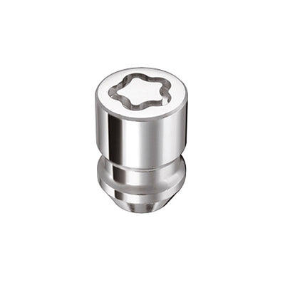 5-Pack Cone Seat Exposed Wheel Lock Nuts <br> M12 x 1.5 Thread, 19 & 21mm Dual Hex x 1.28in L