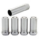4-pack Tuner Style Cone Seat Wheel Locks <br> M14 x 1.5 Thread, 1in Hex x 1.935in L
