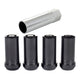 4-pack Tuner Style Cone Seat Wheel Locks <br> M14 x 1.5 Thread, 1in Hex x 1.935in L