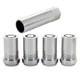 4-pack Tuner Style Cone Seat Wheel Locks <br> M14 x 1.5 Thread, 22mm Hex x 1.648in L