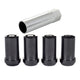 4-pack Tuner Style Cone Seat Wheel Locks <br> M14 x 1.5 Thread, 22mm Hex x 1.648in L