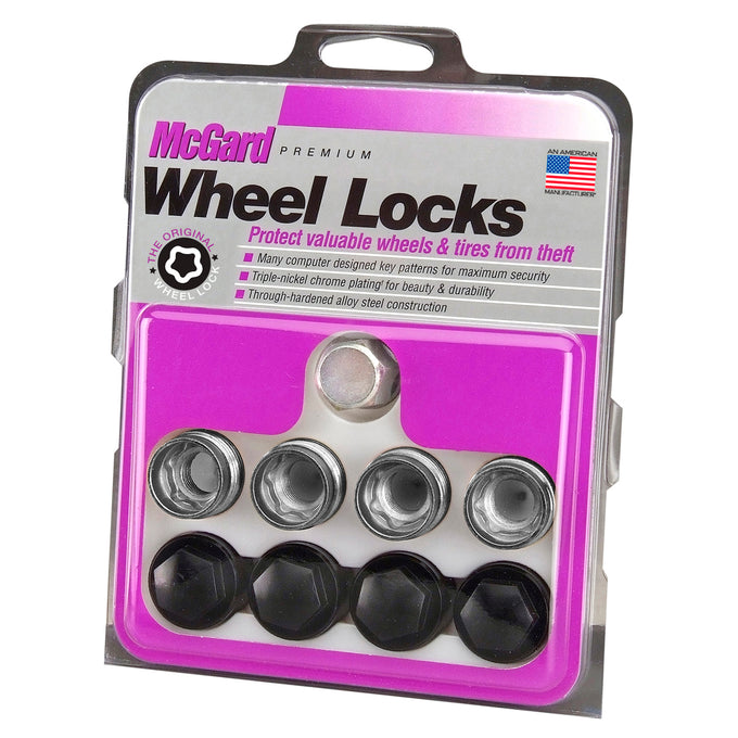 Radius Seat Under Hub Cap Style Wheel Locks <br> M14 x 1.5 Thread, 19mm Hex x 0.89in L