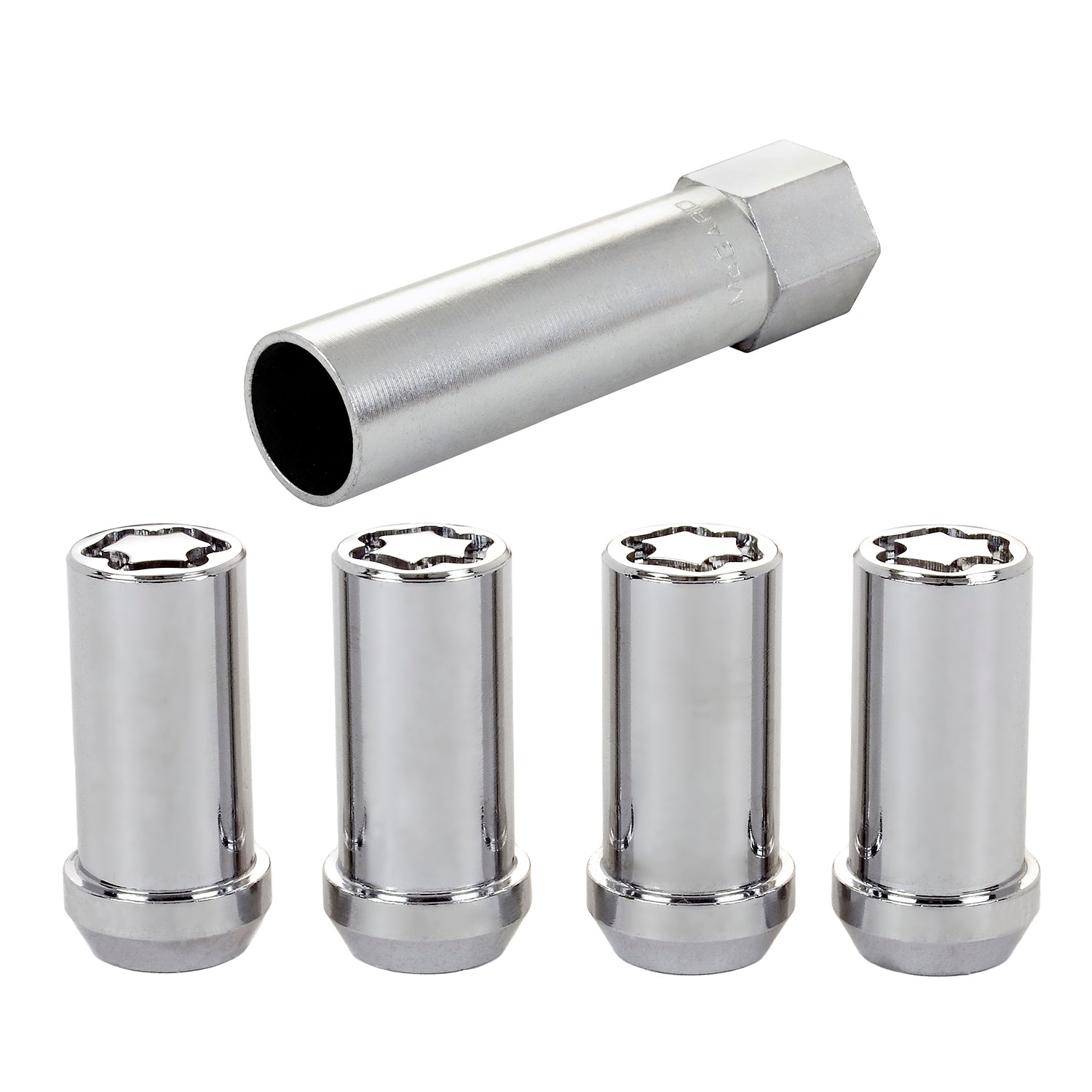 Tuner Style Cone Seat Wheel Locks <br> 1/2-20 Thread, 13/16in Hex x 1.60in L