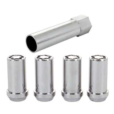 Tuner Style Cone Seat Wheel Locks <br> 1/2-20 Thread, 13/16in Hex x 1.60in L