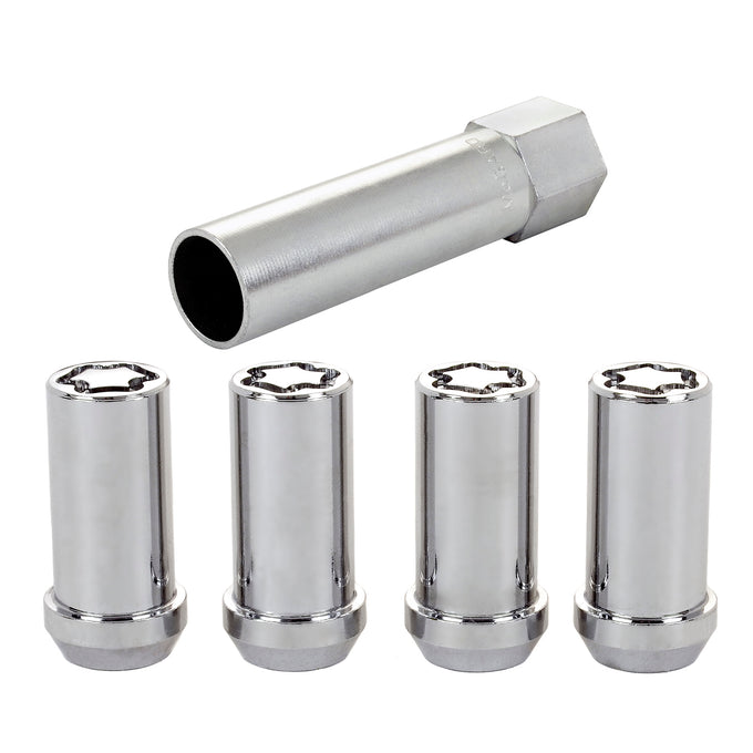 Tuner Style Cone Seat Wheel Locks <br> 1/2-20 Thread, 13/16in Hex x 1.60in L