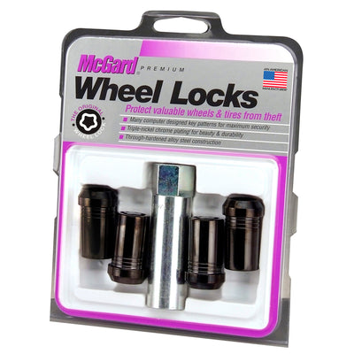 4-pack Tuner Style Cone Seat Wheel Locks <br> 1/2-20 Thread, 13/16in Hex x 1.60in L
