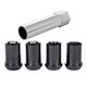4-pack Tuner Style Cone Seat Wheel Locks <br> M12 x 1.25 Thread, 13/16in Hex x 1.24in L