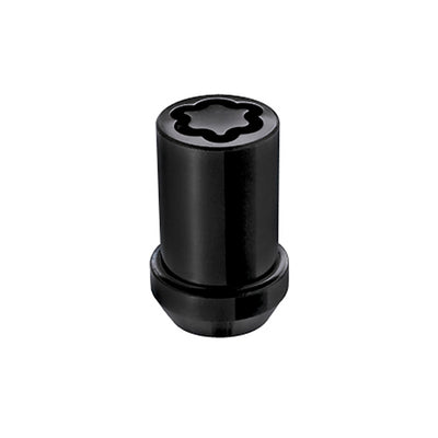 4-pack Tuner Style Cone Seat Wheel Locks <br> M12 x 1.5 Thread, 13/16in Hex x 1.24in L
