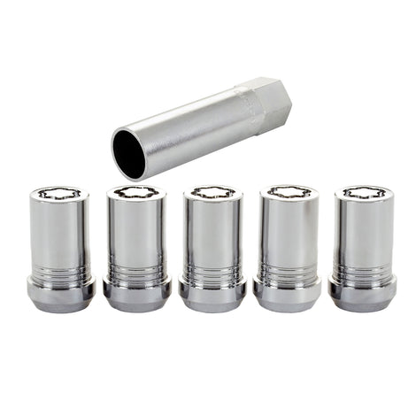 Tuner Style Cone Seat Wheel Locks <br> M14 x 1.5 Thread, 22mm Hex x 1.648in L