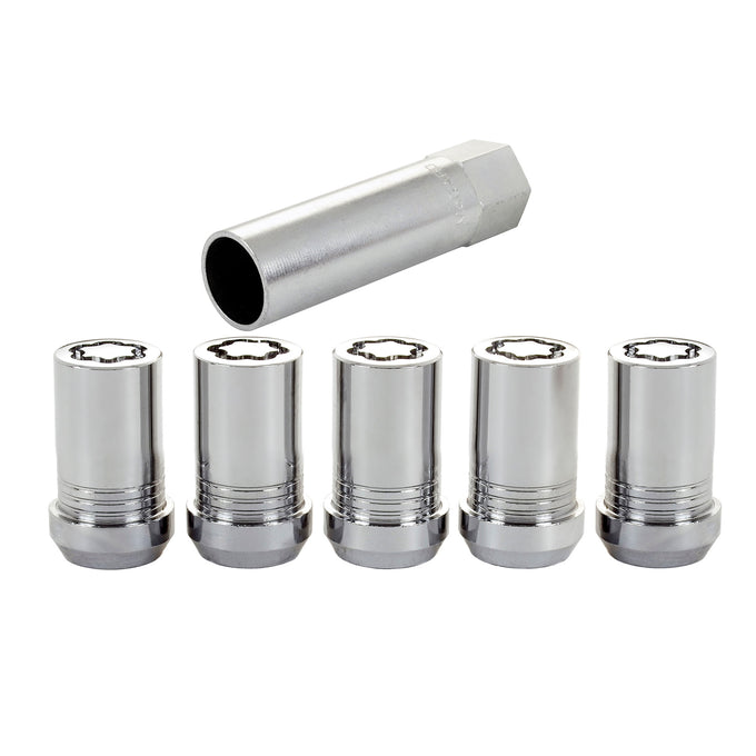 Tuner Style Cone Seat Wheel Locks <br> M14 x 1.5 Thread, 22mm Hex x 1.648in L
