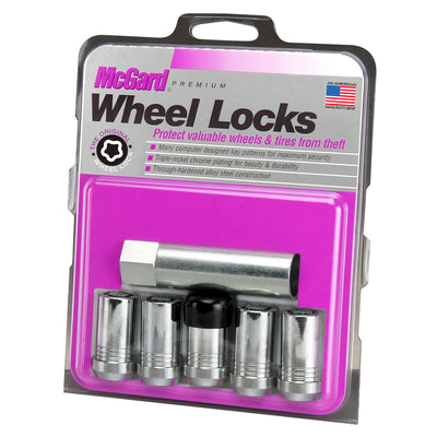 Tuner Style Cone Seat Wheel Locks <br> M14 x 1.5 Thread, 22mm Hex x 1.648in L