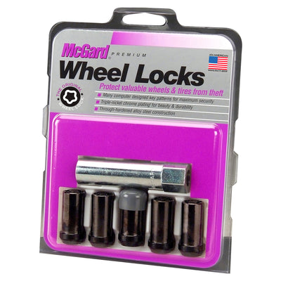 5-pack Tuner Style Cone Seat Wheel Locks <br> 1/2-20 Thread, 13/16in Hex x 1.60in L
