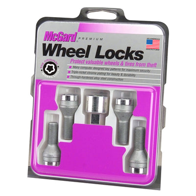 4-Pack Cone Seat Wheel Lock Bolts <br> M14 x 1.5, 19mm Hex, 31.0mm Shank Length