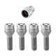 4-Pack Cone Seat Wheel Lock Bolts <br> M12 x 1.5, 17mm Hex, 31.7mm Shank Length