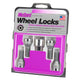 4-Pack Cone Seat Wheel Lock Bolts <br> M12 x 1.5, 21MM Hex, 18.2mm Shank Length