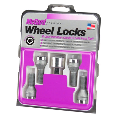 4-Pack Cone Seat Wheel Lock Bolts <br> M12 x 1.5, 21MM Hex, 18.2mm Shank Length