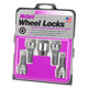 4-Pack Cone Seat Wheel Lock Bolts <br> M12 x 1.5, 21MM Hex, 36.3mm Shank Length
