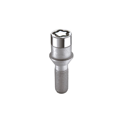 4-pack Tuner Style Cone Seat Wheel Lock Bolts <br> M14 x 1.5, 17mm Hex, 24.0mm Shank Length