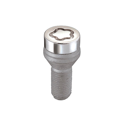 4-Pack Cone Seat Wheel Lock Bolts <br> M12 x 1.5, 17mm Hex, 22.2mm Shank Length