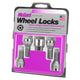 4-Pack Cone Seat Wheel Lock Bolts <br> M12 x 1.25, 17mm Hex, 22.0mm Shank Length