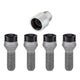 4-pack Cone Seat Style Wheel Lock Bolts <br> M14 x 1.5, 17mm Hex, 31.0mm Shank Length