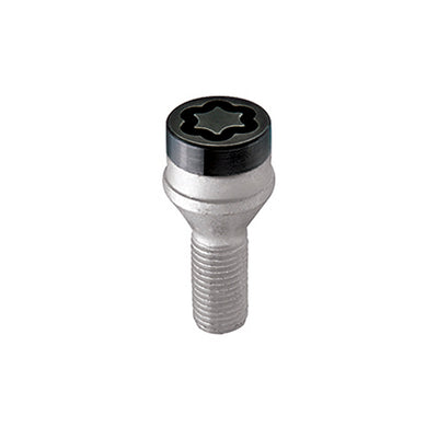 4-pack Cone Seat Style Wheel Lock Bolts <br> M14 x 1.25, 17mm Hex, 27.3mm Shank Length