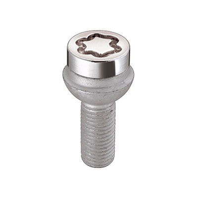 4-Pack Radius Seat Wheel Lock Bolts <br> M14 x 1.5, 17mm Hex, 26.7mm Shank Length