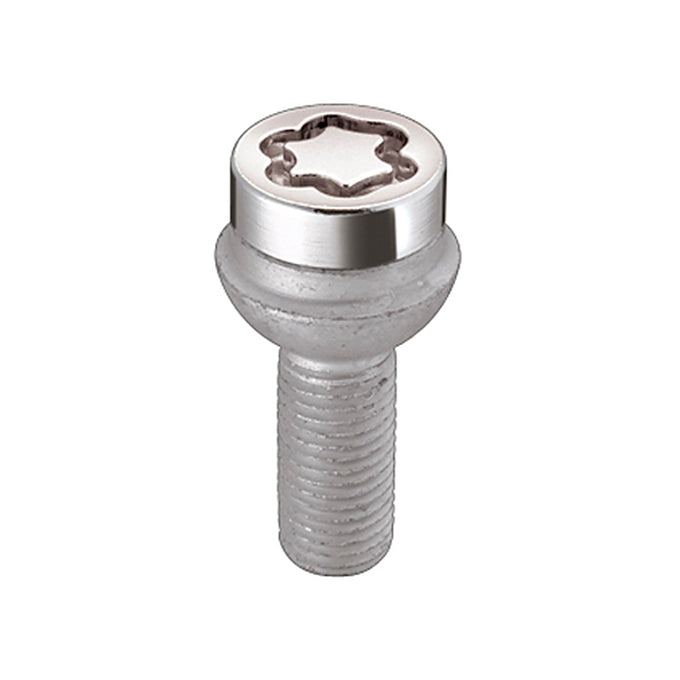 4-Pack Radius Seat Wheel Lock Bolts <br> M14 x 1.5, 17mm Hex, 26.7mm Shank Length