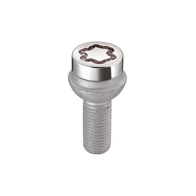4-Pack Radius Seat Wheel Lock Bolts <br> M12 x 1.5, 17mm Hex, 39.9mm Shank Length