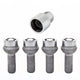 4-Pack Radius Seat Wheel Lock Bolts <br> M12 x 1.5, 17mm Hex, 27.9mm Shank Length