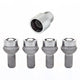 4-Pack Radius Seat Wheel Lock Bolts <br> M12 x 1.5, 17mm Hex, 23.3mm Shank Length