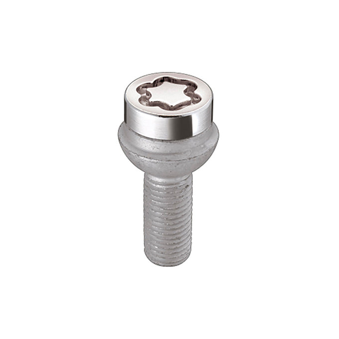 4-Pack Radius Seat Wheel Lock Bolts <br> M12 x 1.5, 17mm Hex, 20.6mm Shank Length