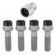 4-pack Radius Seat Style Wheel Lock Bolts <br> M14 x 1.5, 17mm Hex, 45.0mm Shank Length