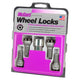 4-pack Radius Seat Style Wheel Lock Bolts <br> M14 x 1.5, 17mm Hex, 26.7mm Shank Length