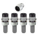 4-pack Radius Seat Style Wheel Lock Bolts <br> M14 x 1.5, 17mm Hex, 28.2mm Shank Length