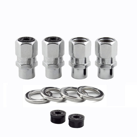 Drag Racing Short Shank Hex Lug Nuts <br> 1/2-20 Thread, 13/16in Hex x 1.60in L