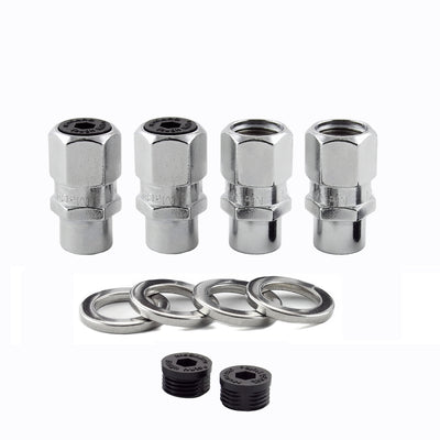 Drag Racing Short Shank Hex Lug Nuts <br> 1/2-20 Thread, 13/16in Hex x 1.60in L