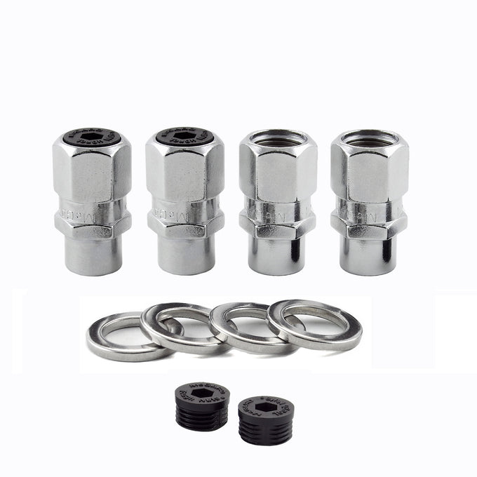 Drag Racing Short Shank Hex Lug Nuts <br> 7/16-20 Thread, 13/16in Hex x 1.60in L