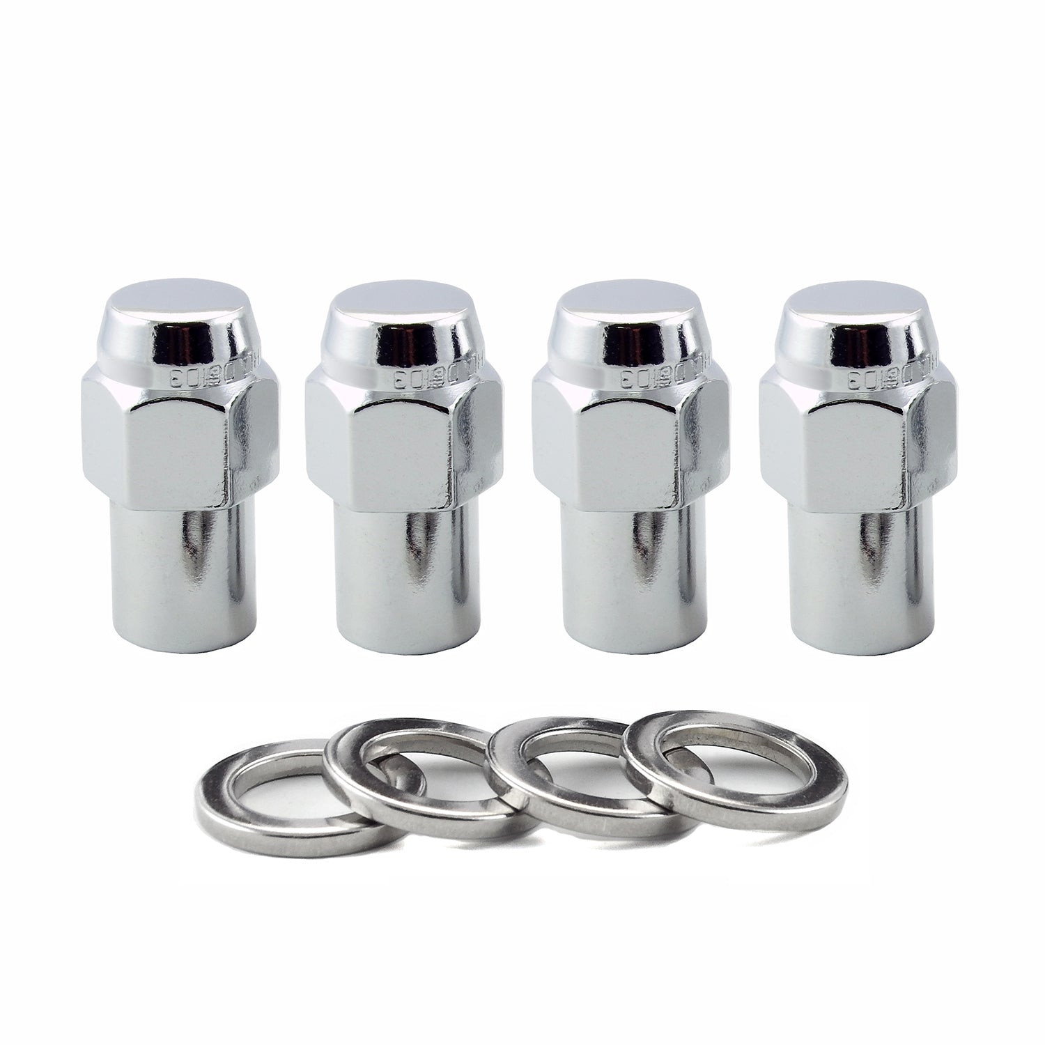 Mag/Shank Style Hex Lug Nuts <br> M12 x 1.25 Thread, 13/16in Hex x 1.65in L