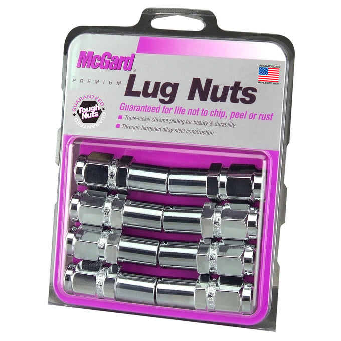 Long Shank Hex Lug Nuts <br> 1/2-20 Thread, 7/8in Hex x 2.425in L