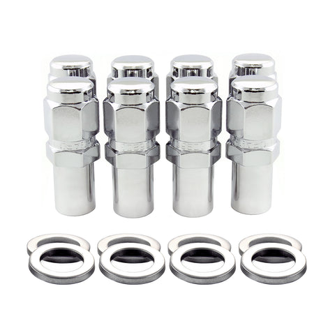 Long Shank Hex Lug Nuts <br> 9/16-18 Thread, 7/8in Hex x 2.425in L