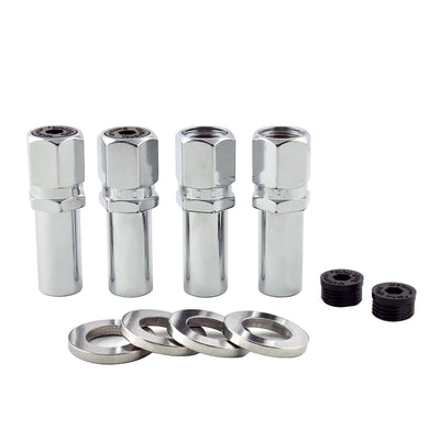 Drag Racing X-Long Shank Hex Lug Nut <br> 1/2-20 Thread, 13/16in Hex x 2.475in L