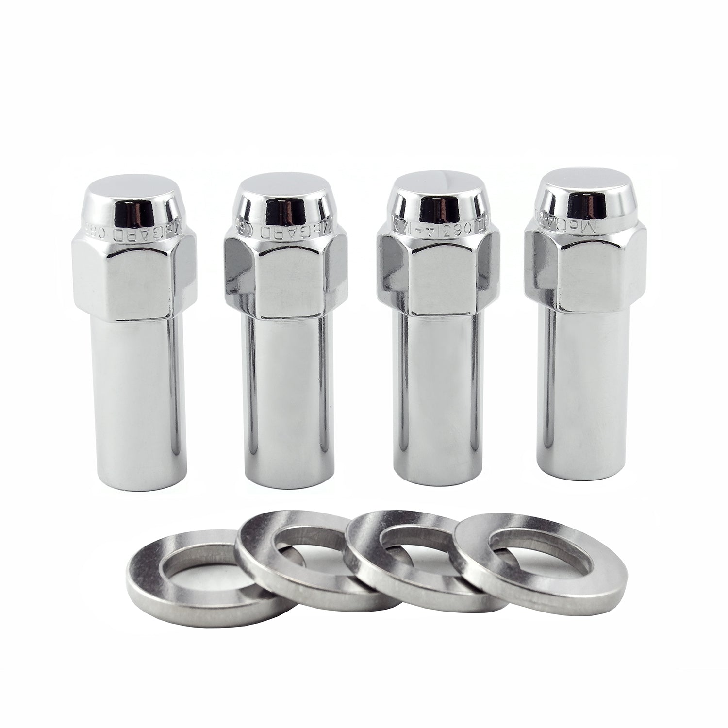X-Long Shank Hex Lug Nut <br> M12 x 1.5 Thread, 13/16in Hex x 2.27in L