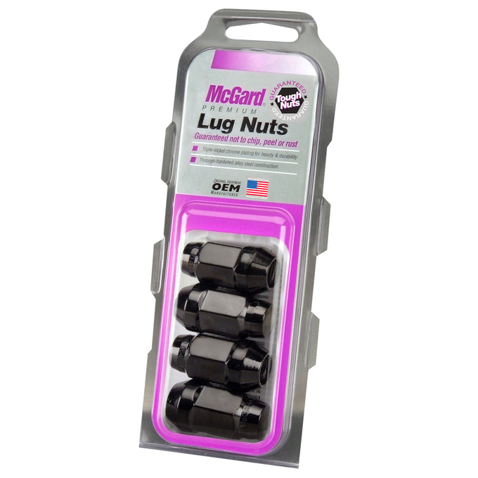 4-Pack Bulge Cone Seat Hex Lug Nuts <br> M12 x 1.5 Thread, 3/4in Hex x 1.45in L