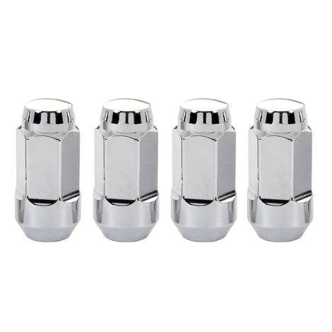 4-Pack Bulge Cone Seat Hex Lug Nuts <br> M14 x 1.5 Thread, 13/16in Hex x 1.945in L