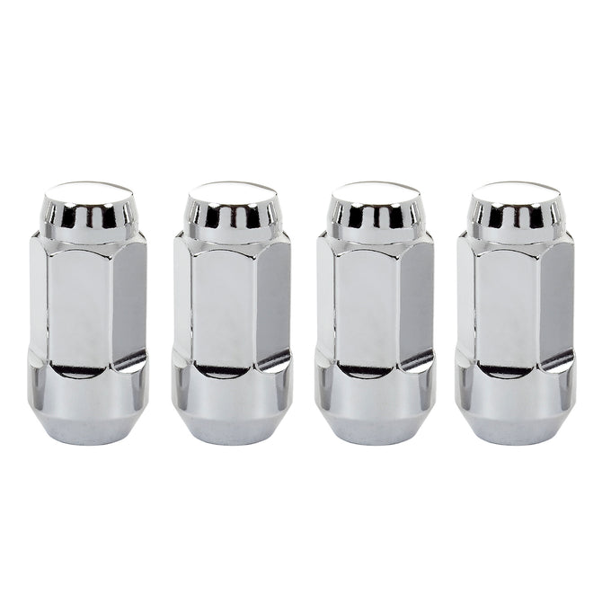 4-Pack Bulge Cone Seat Hex Lug Nuts <br> M14 x 1.5 Thread, 13/16in Hex x 1.945in L