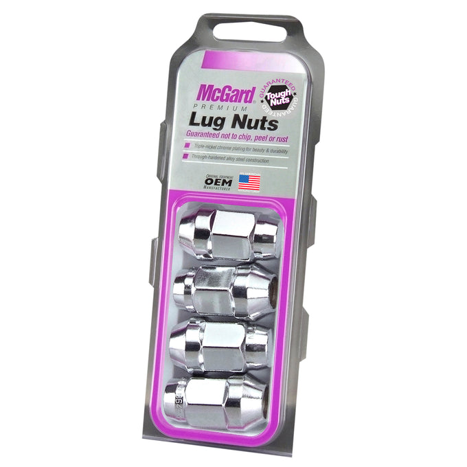 4-Pack Bulge Cone Seat Hex Lug Nuts <br> M14 x 1.5 Thread, 13/16in Hex x 1.945in L